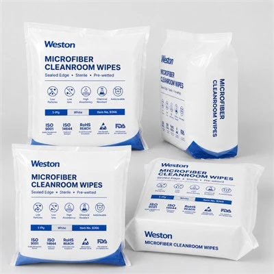 Toalhetes de microfibra para salas limpas
