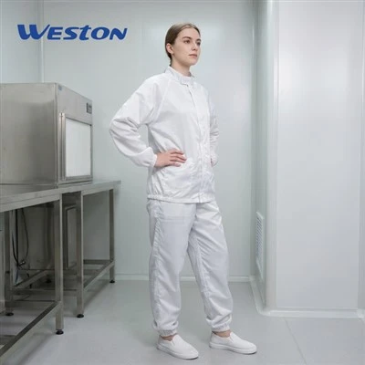 Vestuário PP para sala limpa com fecho de velcro
